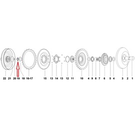 Metal Clad Seal Ring, Torque Converter Front Cover, fits ZF ZF5HP19FL, ZF4HP20, ZF6HP26. PO-25-7