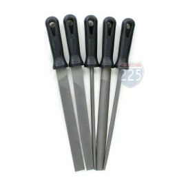 225FWY 5 Piece 10" Second Cut File Set Round Square Flat Half-Round Hand Tool Kit