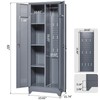 IRONFFICE Broom Storage Cabinet,65" H Utility Closet with Pegboard,Cleaning Cabinet