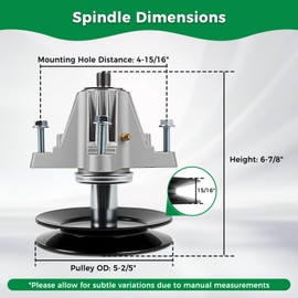 wyevee 618-09236 Spindle Assembly Compatible with Cub-Cadet 54" Deck Mower, 618P09236 Deck Spindle Compatible with MTD Craftsman Troy-Bilt XT1 GT54 ST54 Z5800 T3200 Mustang 54XP