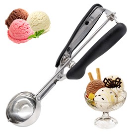 Griwuut Ice Cream Scoop Stainless Steel 5 cm, Ice Cream Spoon Scoop Trigger and Comfortable Handle for Ice Cream Ball, Baking, Melon Ball