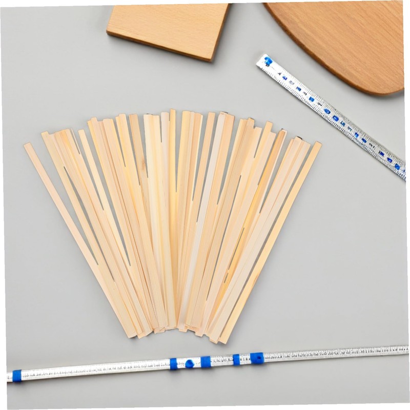 GRADENEVE 50pcs Handmade Bamboo Fan Weaving Sticks 30cm X 1.2cm