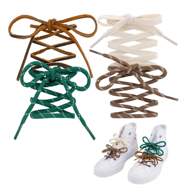 Lilybekind Colored Shoe Laces Multi Style Replacement Shoelaces for Boots