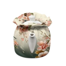 HUISEFOR Floral Hummingbird Tea Cosy for Small Teapot Farmhouse Insulated Tea Cozies Machine Washable Tea Kettle Dustproof Cover Cloth Soft Fabric Teapot Cosy Tabletop Kitchen Decorations