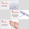 3PCS Elastic for Sewing - White Elastic Band Set (4mm/24m,
