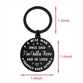ENGZHI Retirement Gifts for Men Keychain, Happy Retirement for Him Grandpa, Retired Gag Gifts for Male