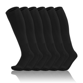 QBK 2T/3T/4T/5T Toddler To Youth Baseball/Softball Socks - Soccer T-Ball Team Sport Socks For Kids Boys And Girls(3 Pairs)(Black 8-10Y)