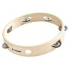 MUSICUBE 10-Inch Tambourine for Adults Kids Single Row Wooden Tambourine