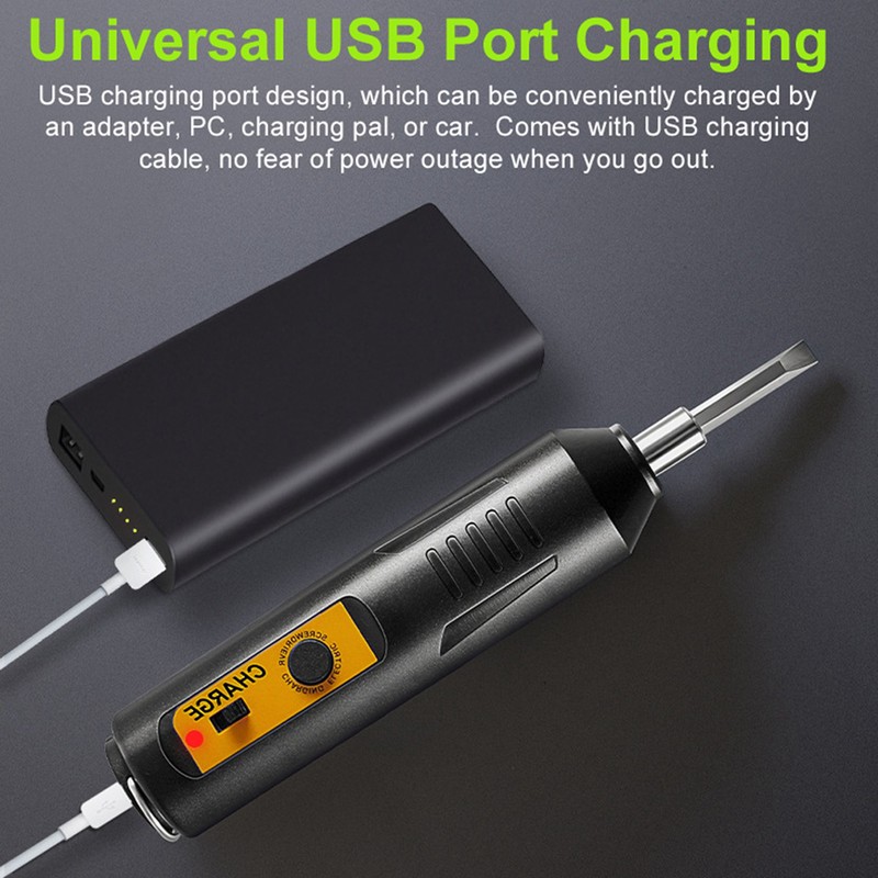 Electric Screwdriver Rechargeable 2000mAh Lightweight Multifunctional Screw Driver for Repairing
