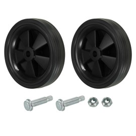 PATIKIL 6" Air Compressor Wheels, 2 Pcs Universal Air Compressor Wheel Replacement Parts with 0.5" Dia. Hole for Easy Mobility, Black