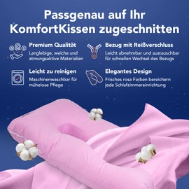 MAKOSAS KomfortKissen Original Replacement Cover (Cotton - Pink)