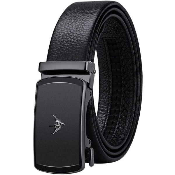 VANNANBA Cinturón automático de cuero genuino para hombre, con elegante