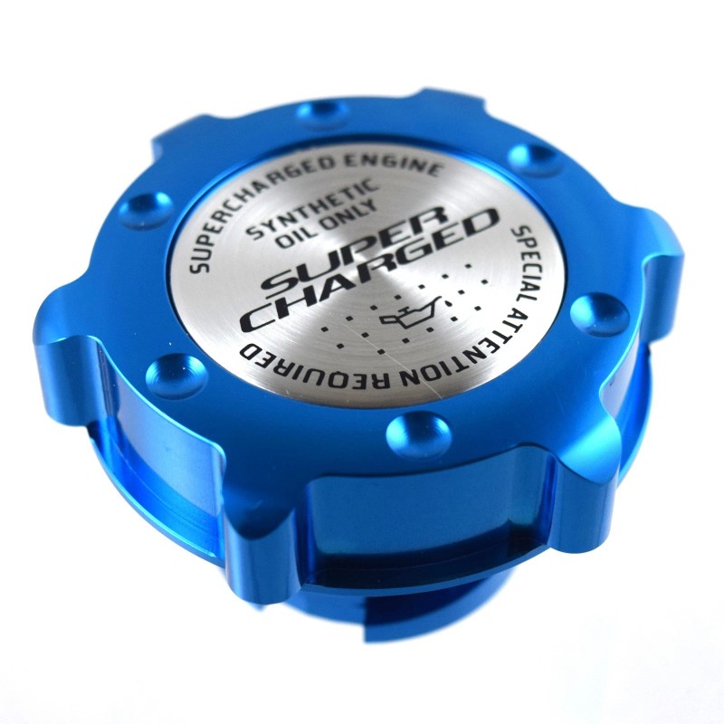 Unbranded Blue Oil Cap Filler Racing Billet Aluminum Fits LS1
