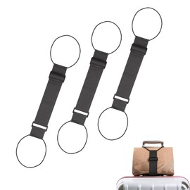 3 Pieces Elastic Straps for Luggage Portable Luggage Strap Elastic Fastening Strap for Luggage Elastic Fastening Strap for Luggage Black for Fastening Travelling Bags to Suitcases