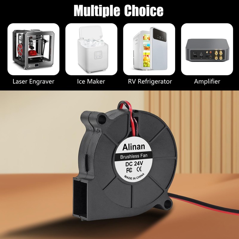 Alinan 4pcs 5015 50mm x 15mm 24V Dual Ball Brushless