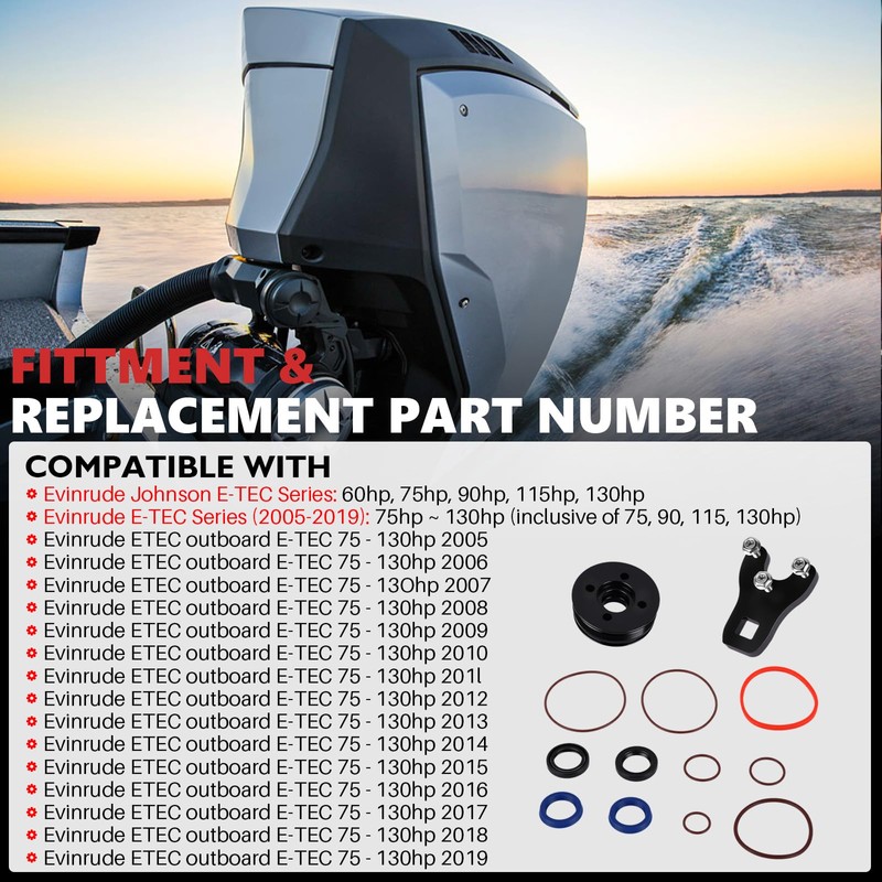 Hututimo 352932 Trim Piston Repair Seal Kit with Wrench Compatible