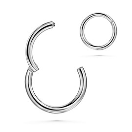 1 Piece Nose Rings Hoop 20g Cartilage Earring Helix Earring Daith Earring Tragus Earrings Rook Earrings - Silver Nose Rings - 7mm - 1pc