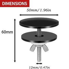 ANBOO Abdeckung für Spülbeckenloch, schwarz, Deckel für Wasserhahn, Edelstahl, Gummi, Zinklegierung, Stöpsel für Wasserhahnloch