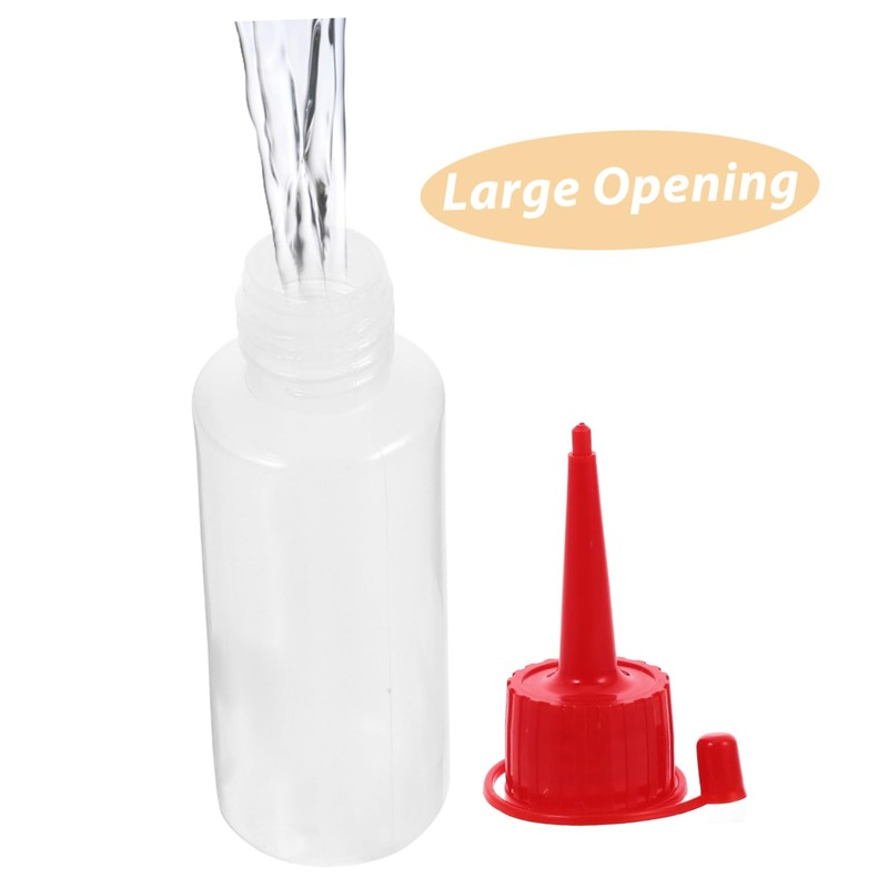 Operitacx Clear Plastic Applicator Tip Bottles Squeeze Bottles for Acrylic