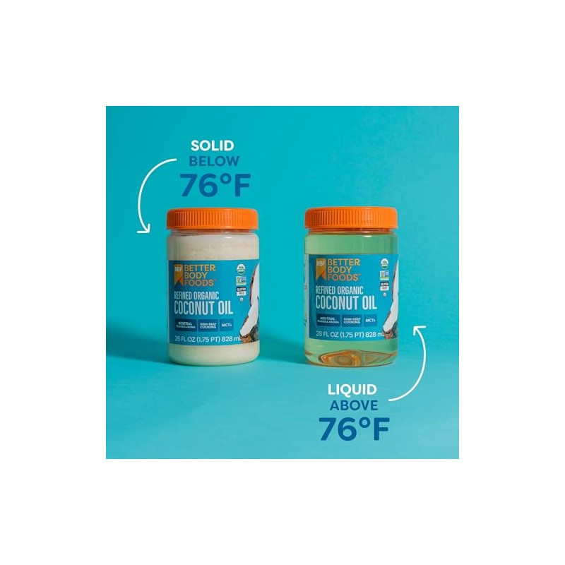 Aceite de coco orgánico extra virgen de BetterBody Foods