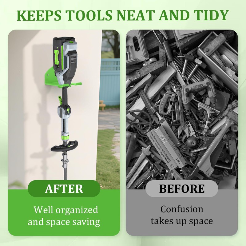 Power Tool Organizer Wall Mount, Lawn Tool Storage Rack for