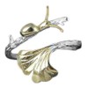 Helen de Lete Snail On Ginkgo Leaf 925 Sterling Silver