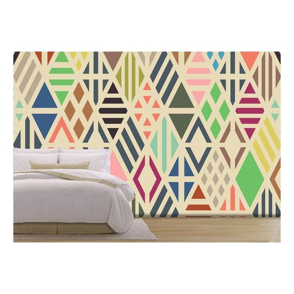 wall26 - Rhombuses Seamless Pattern. Geometric Background. - Removable Wall