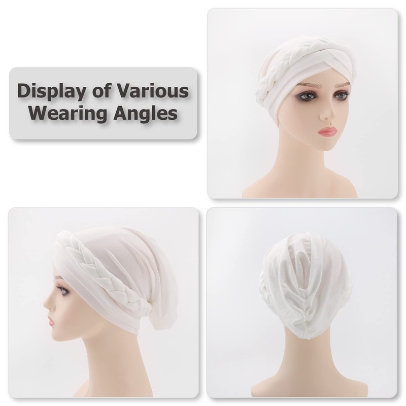 DRESHOW 1 Piece African Women's Turban Braid Headwear Headscarf Chemo
