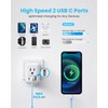 Universal Travel Adapter Kit, VINTAR International Plug Adapter with 3