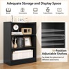 Tangkula 3 Tier Bookcase, Floor Standing Open Bookshelf with 18-Position