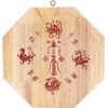FUNSXBUG 4 Inch Chinese Bagua Mirror Feng Shui Wood Mirror