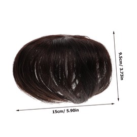 Gatuida Topper Hairpiece for Women Straight Human Hair Wiglet for Thinning Hair Clip Crown Topper Deep Soft Comfortable for Covering Grey Hair