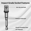 3Piece Impact Grade Socket Adapter Set, Convert Power Drill to