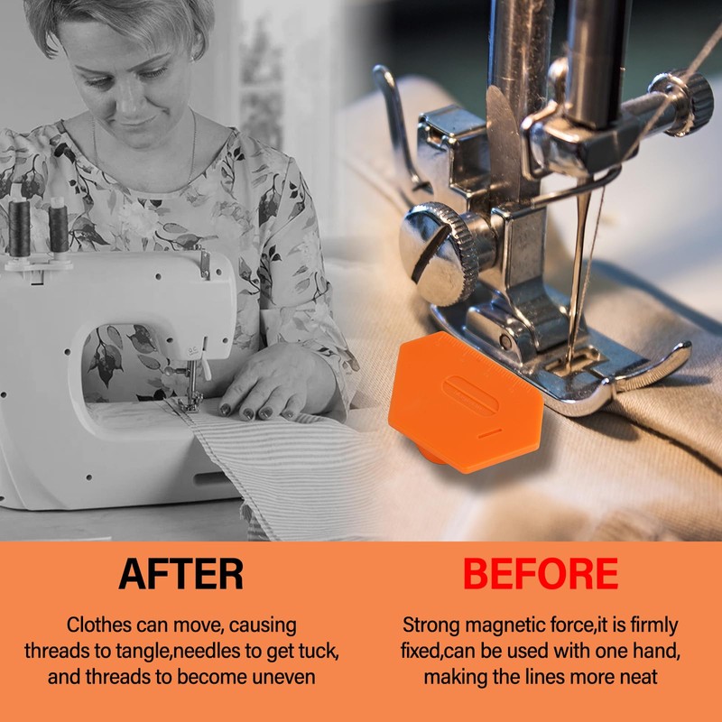BEAUTIFABLE Magnetic Seam Guide for Sewing Machine （3 Pcs