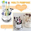 Multi Functional Rotating Toothbrush Holders with Sliding Base, 7 Slot