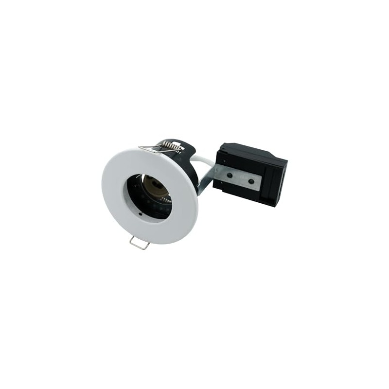 Leyton Lighting FN-F-WH GU10 Fixed Downlight, IP20, 85mm, White, Loop