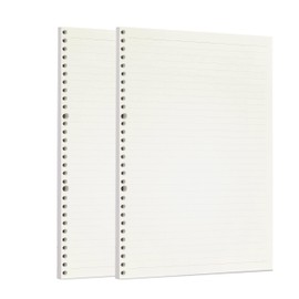 Zelten 2 Pack A4 90 Sheets/180 Pages Lined Loose Leaf Punched Paper Refills Paper for 30 Hole Binder Personal Organizer Diary Notebook Refillable Planner