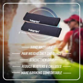 Yakgrips Paddle Grips for Solid Shaft Kayak Paddle, Kayaking Accessories, Non-Slip Grip, Blister Prevention - Cascade Creek