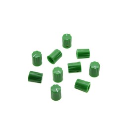 KAISH 10pcs Green Guitar Scalloped Edge Amplifier Knob Cylinder Effect Pedal Knobs