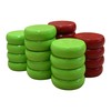 26 Red and Lime Green Crokinole Discs - Full Set