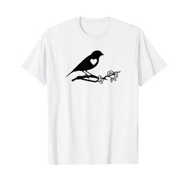 Cute Canary Bird Silhouette Heart for Bird lover | Canary T-Shirt