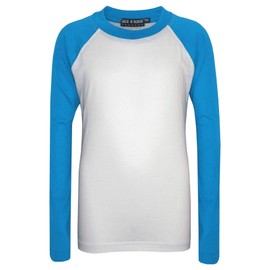 A2Z 4 Kids Girls Boys Pjs Plain Pyjamas Set Lounge Suit Top Bottom - PJS Plain Blue 7-8