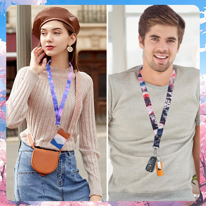 GTOTd Japanese Aesthetic lanyard (6 Pcs) for Keys Wallet,Merchandise Keychain