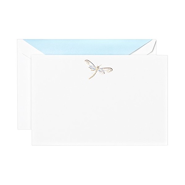 Crane & Co. Engraved Dragonfly Correspondence Card (CC3505)