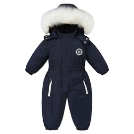 Srkrando Toddler Boy Snowsuit Kids Winter Snow Suits For Babies Jacket 12-18 18-24 Months