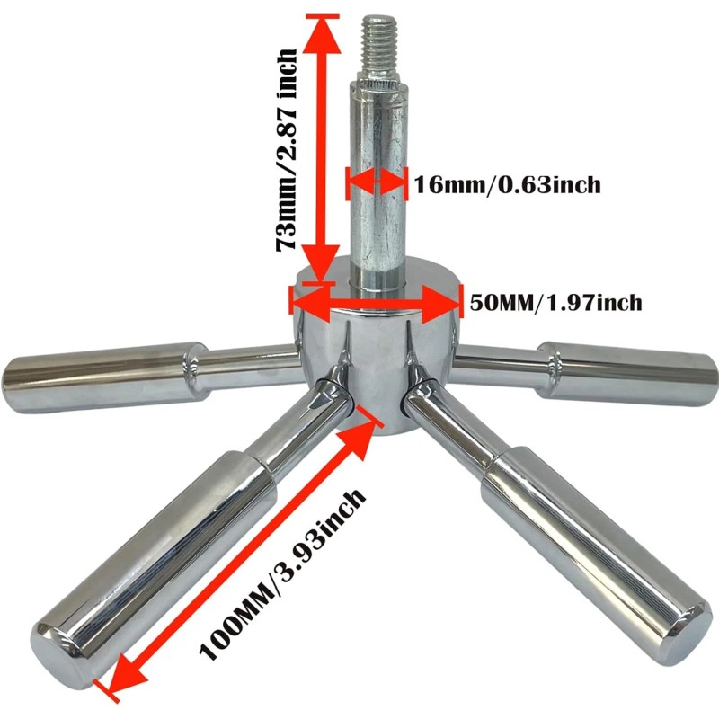 MOUNT 5 Spoke Safe Handle Replacement for Most Gun Safe