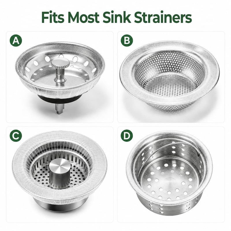 700 Pack Disposable Drain Covers, Anti-Clog Kitchen Mesh Sink Strainer