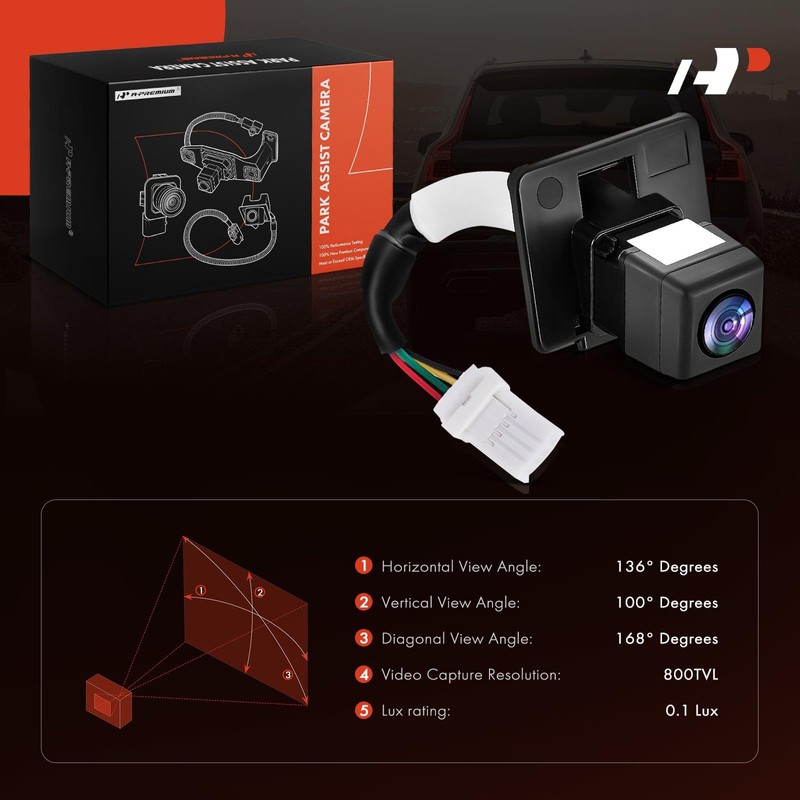 A-Premium Park Assist Camera Rear View Backup Reverse Camera Compatible