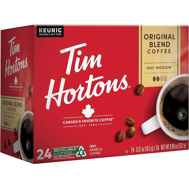 Tim Hortons Original Blend, Medium Roast Coffee, 24 Count (Pack