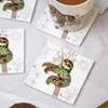Set Of 4 Ceramic Coasters Sloth Bug Art Square Drinks